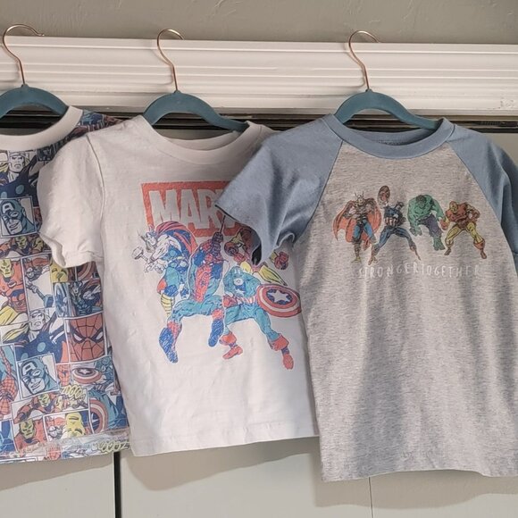 Boys Marvel T-Shirt Bundle 4T – Iron Man, Spider-Man, Captain America + More - Picture 6 of 6